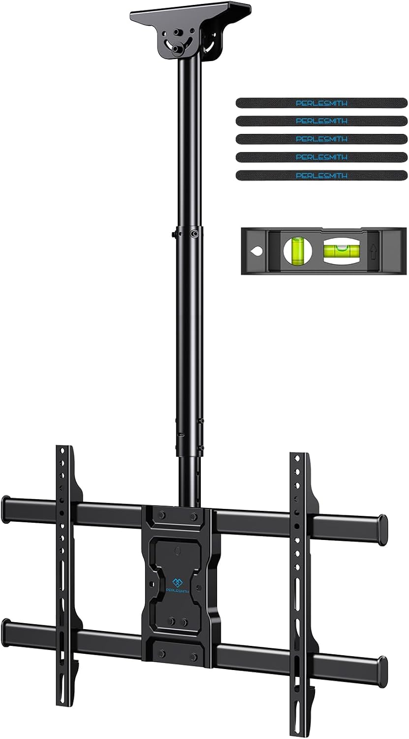 PERLESMITH Ceiling TV Mount for 37–75 inch TVs up to 110 lbs | 6 adjustable h...