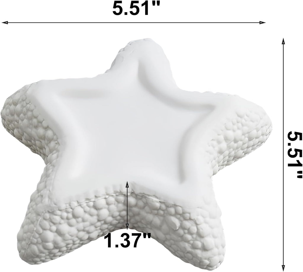 Starfish Ceramic Jewelry Tray, Ocean Themed Trinket Holder for Jewelry Storage, Beachy StDecorative Trinket Ring Dish, Suitable for Mother Friend Sister, Gifts for Women, Home Decor(Sea Blue)