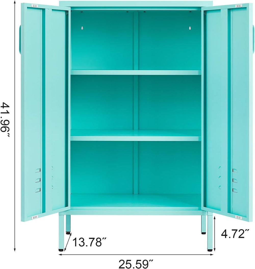 IRONFFICE Metal Accent Cabinet, Steel Cabinet Organizers and Storage, Metal C...