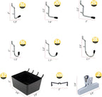 283PCS Metal Pegboard Hooks Organizer Kit for Organizing Various Tools - Heavy Duty 1/4" & 1/8" Pegboard Accessories with Pegboard Bins, Wall Mount Tool Storage for Garage, Workshop & Kitchen