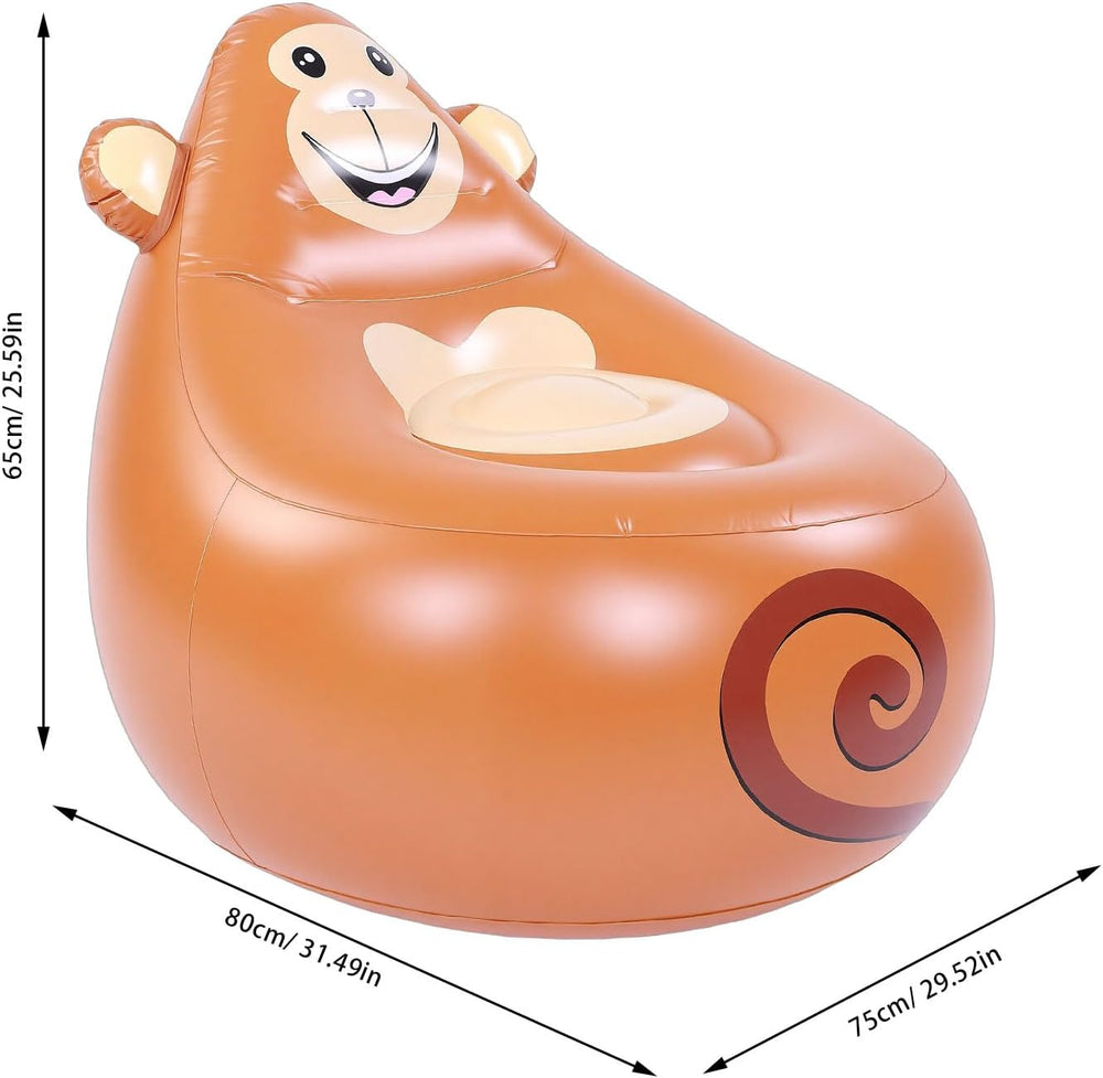 Dpofirs Inflatable Chair, Animal Shaped Portable Blow Up Sofa with Soft Skin ...