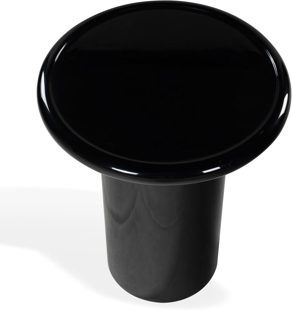 SAFAVIEH Couture Collection - Lolita Black Concrete Accent Table, Modern Roun...