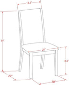 East West Furniture V097LA015-7 7 Piece Dinette Set Consist of a Rectangle Dining Table with V-Legs and 6 Baby Blue Linen Fabric Parson Dining Room Chairs, 40x72 Inch, Multi-Color