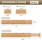 Bamboo Drawer Dividers, Expandable Kitchen Drawer Organizer | Include 6 Dividers, 6 Small Inserts and 6 Medium Inserts for Home, Office, Dressers