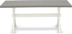 East West Furniture X097SI215-9 9 Piece Kitchen Table & Chairs Set Includes a Rectangle Dining Room Table with X-Legs and 8 Baby Blue Linen Fabric Parsons Chairs, 40x72 Inch, Multi-Color