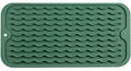 Silicone Dish Drying Mat for Multiple Usage,Easy clean,Eco-friendly,Heat-resistant Silicone Mat for Kitchen Counter or Sink,Refrigerator or Drawer Liner Green S 12 inches x 6 inches