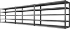 REIBII 78" H Storage Shelves, Garage Shelving Heavy Duty Load 3000LBS, Adjustable Garage Shelving, 5 Tier Metal Shelves Unit for Storage Rack, Basement, 55" W x 26" D x 78" H, Black, 3 Pack