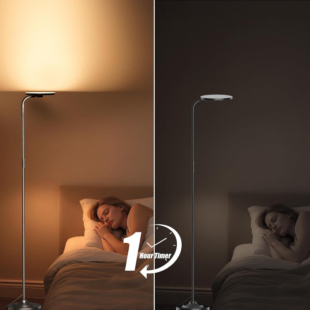 SIBRILLE 36W LED Floor Lamp, Super Bright Standing Lamp, Modern Stepless Dimm...