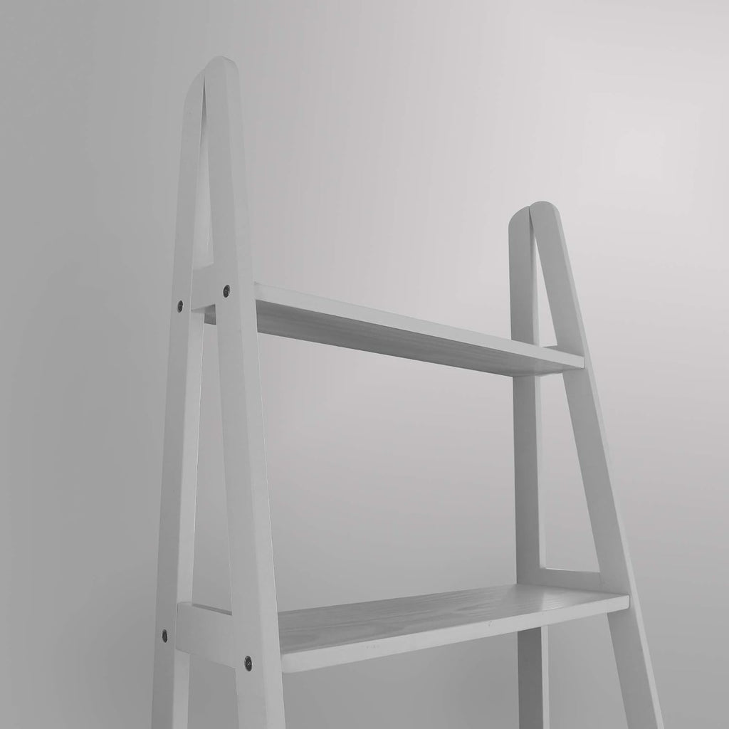 Casual Home 100% Solid Wood 5-Shelf Ladder Bookcase, Standard, 72"H, White