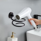 Hair Dryer Holder Hair Care Tools Holder Wall Mount Chrome Finished Stainless Steel Balck
