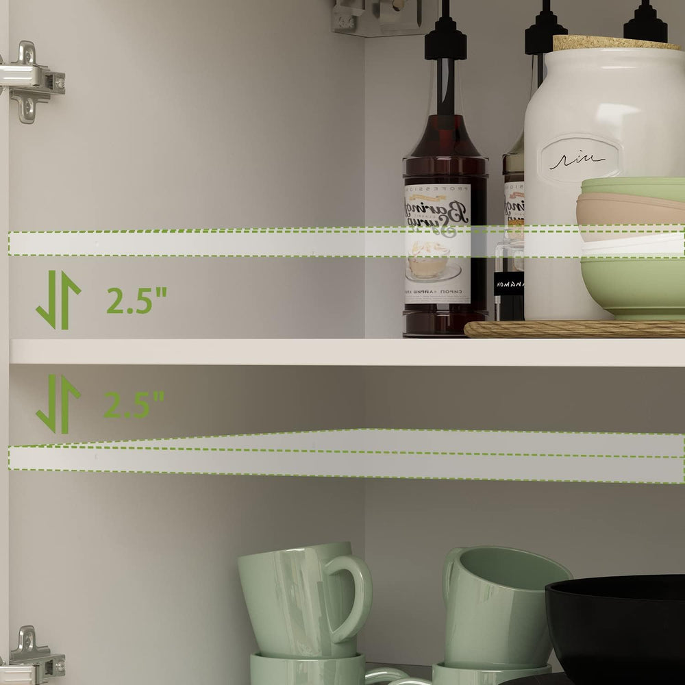 AIEGLE Large Kitchen Pantry Cabinet Set with Wall Mounted Storage Sideboard, ...