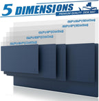 K KNODEL Small Office Leather Desk Mat, Mouse and Keyboard Pad, Computer and Laptop Mat, Desktop Protector and Cover, Writing Pad and Blotter (23.6"x13.8", Dark Blue)