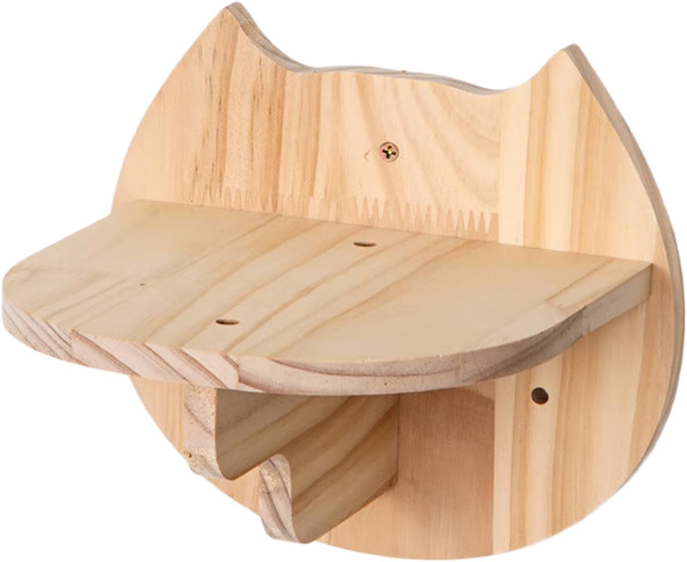Multi-Level Wooden Wall Perch with Ladder Steps, Felt-Covered Shelves for Climbing & Jumping Activities Wooden Wall Mounted Cats Climbings Frame