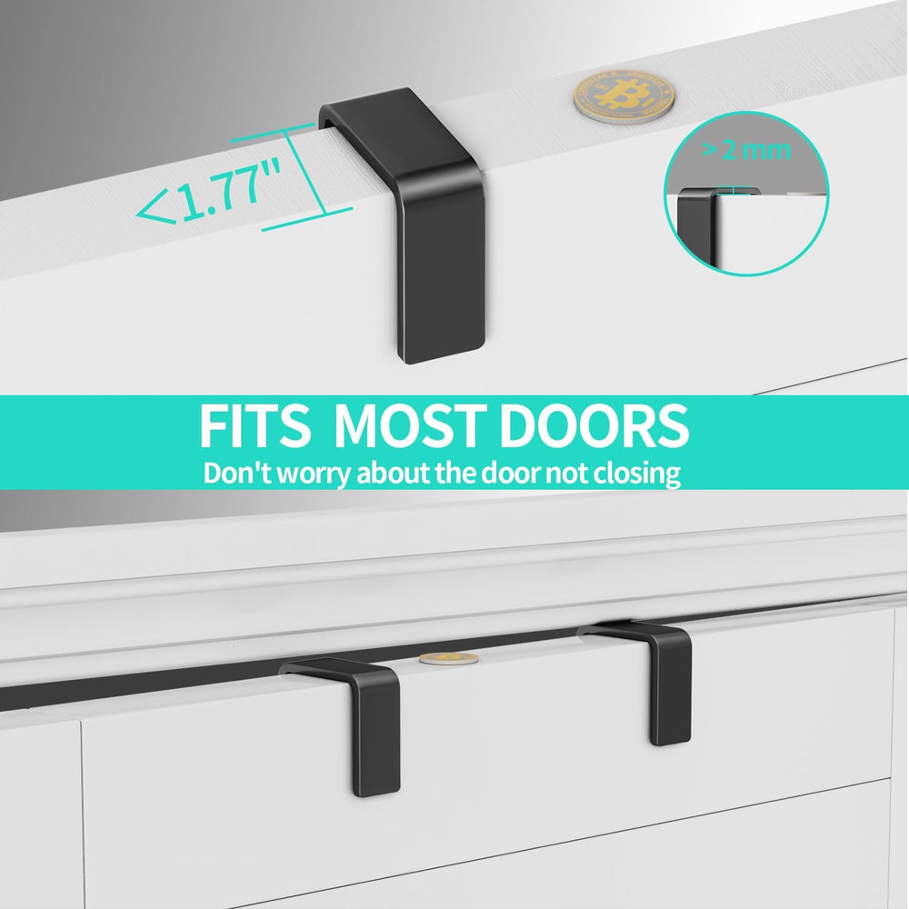 HapiRm Over The Door Organizer - Hanging Door Organizer with 4 Metal Large Ca...