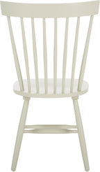 SAFAVIEH Home Collection Parker Farmhouse Off-White Spindle Windsor Solid Wood Dining Chair Set of 4