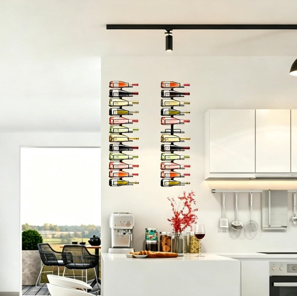 24 Bottles Wall Mount Wine Rack | Wall Wine Bottle Racks for Display and Stor...
