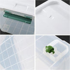 85 Quart Plastic Storage Bin, Stackable and Nestable Storage Boxes with Lids and Secure Latching Buckles, Large Storage Container for Home, Office, Garage (Clear, 85QT-4Pack)