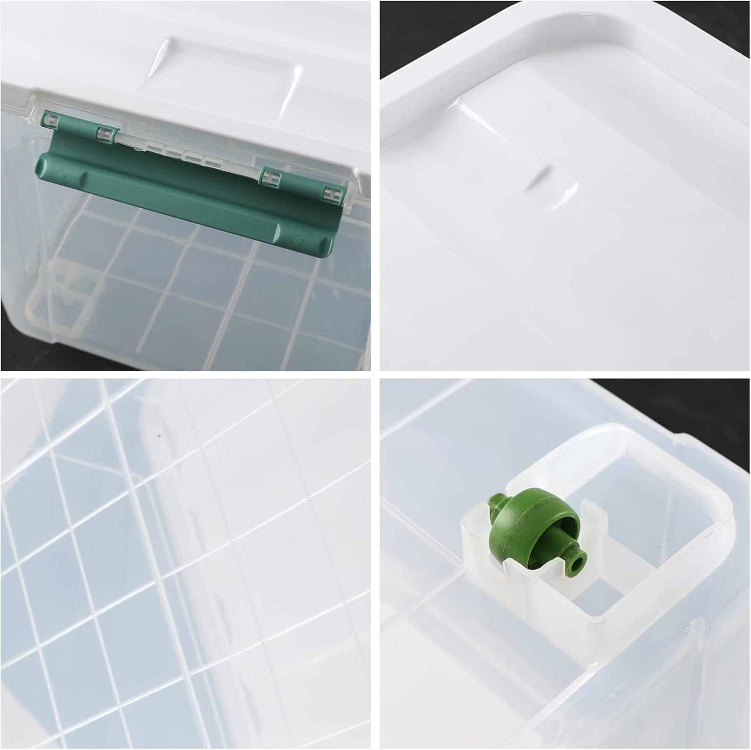 85 Quart Plastic Storage Bin, Stackable and Nestable Storage Boxes with Lids and Secure Latching Buckles, Large Storage Container for Home, Office, Garage (Clear, 85QT-4Pack)