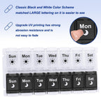 HRX Package Pill Organizer 2 Times a Day, Easy Fill & Open Weekly Medicine Box Vitamin Cases for 7 Day AM PM
