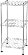 Three-Layer Kitchen Storage Rack, Floor-Standing Multi-Layer Storage Shelf, Household Bathroom Balcony Metal organizing Rack, no-Installation Adjustable Multifunctional Storage Rack