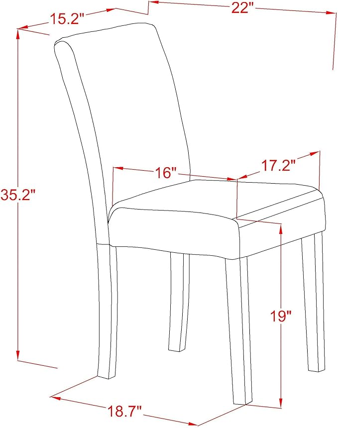 East West Furniture X727AB747-9 9 Piece Dining Set Includes a Rectangle Dining Room Table with X-Legs and 8 Light Sable Linen Fabric Upholstered Parson Chairs, 40x72 Inch, Multi-Color
