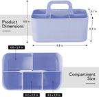 Tiawudi 2 Pack Caddy Organizer with Handle, Portable Plastic Caddy, Storage Organization for Cleaning, Bath, Makeup, Art, Craft, Stationery, Classroom and Office, Tote Organizer