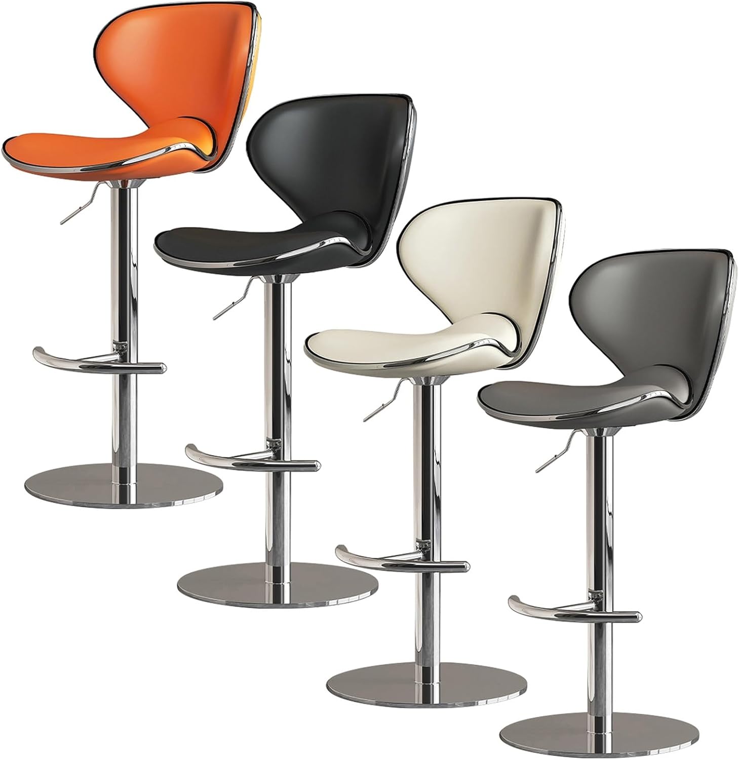 Modern Dining Chair, Conference Room Chair, Tall Executive Office Stools, Simple Bar Stools, for Main Picture Restaurant, Bar, Cafe, Changing Room(Gray)