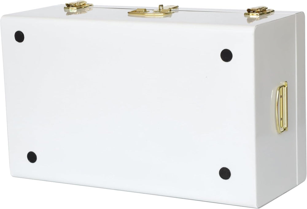 Vixdonos Large Metal Trunk Decorative Storage Box College Dorm Chest with Handle
