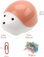 SHIDOW Hedgehog Magnetic Paper Clip Holder – Cute Desk Organizer for Office Supplies, Binder Clips, and Pins