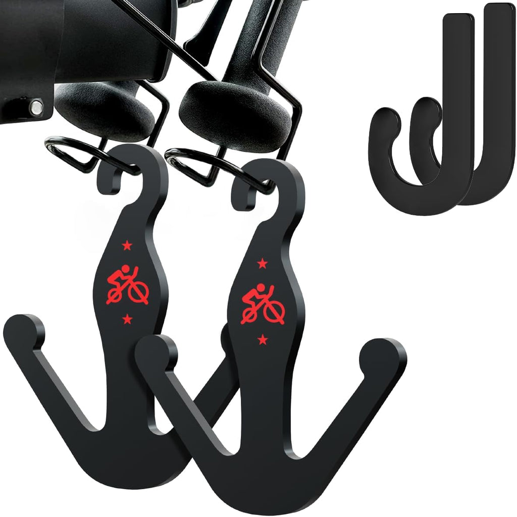 Shoes Hangers Compatible with Peloton Original Bike & Bike+, 2 Count | Accessories for Holding 2 Pair of Shoes, Plastic Shoe Hanger Hook, Matte Black