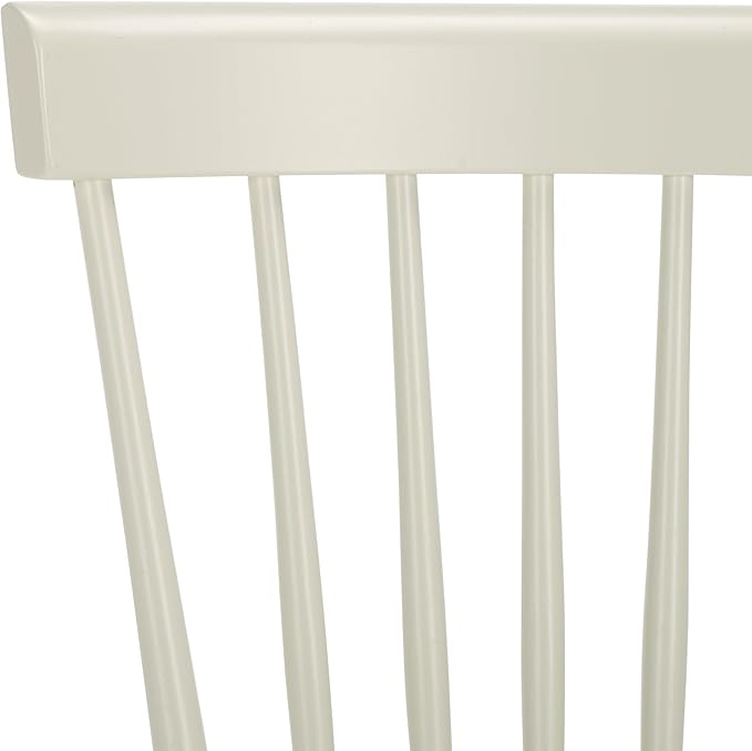 SAFAVIEH Home Collection Parker Farmhouse Off-White Spindle Windsor Solid Wood Dining Chair Set of 4