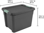 Sterilite Latch Tote Storage with Lids for Home & Office, 12 Gallon, 6-Pack | Heavy-Duty and Stackable Plastic Containers with Latches for Closet, Cabinet, Bedroom, Bathroom and Dorm Room Organization