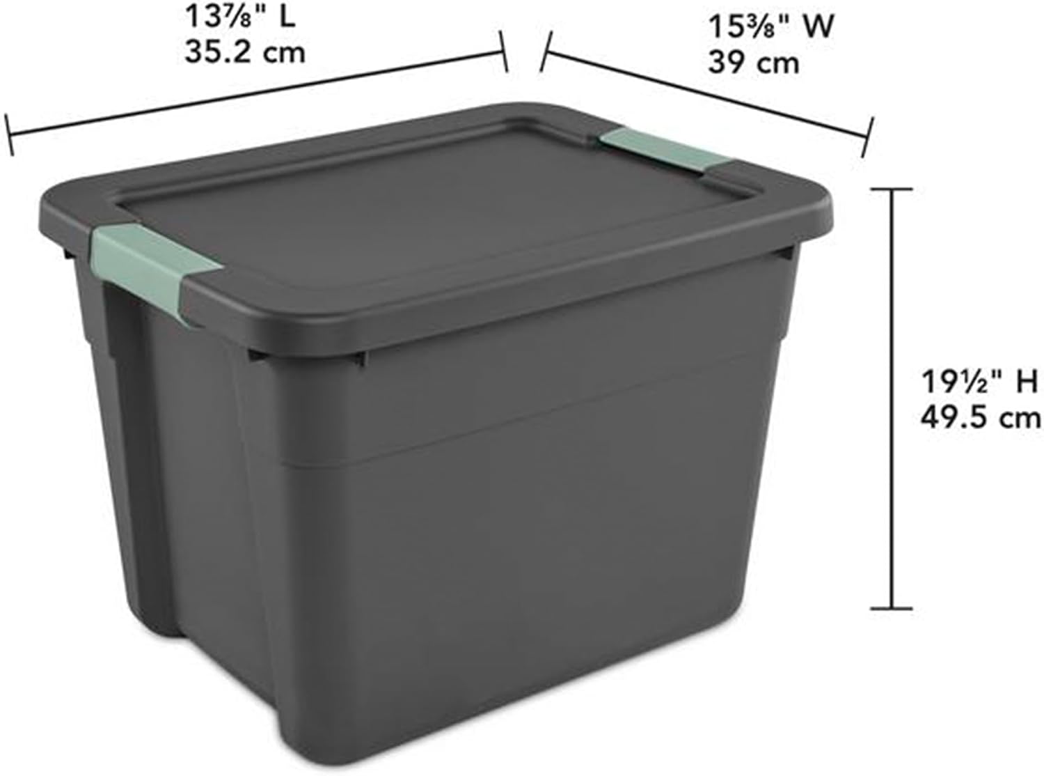 Sterilite Latch Tote Storage with Lids for Home & Office, 12 Gallon, 6-Pack | Heavy-Duty and Stackable Plastic Containers with Latches for Closet, Cabinet, Bedroom, Bathroom and Dorm Room Organization