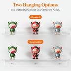 Lifewit Floating Shelves for Wall, 2 Pack 15" Clear Acrylic Shelf Room Decor for Book/Figures/Photo/Makeup in Bathroom, Book Shelf, Living Room, Bedroom, Kitchen Storage and Organization
