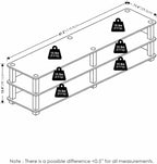 Furinno TURN-S-TUBE Shoe Rack, 3-Tier Shoe Organizer, Shoe Storage Rack with No Tools Assembly, 11.6 x 47.2 x 15.4, for Closet Entryway, Office, Garage, Espresso/Black