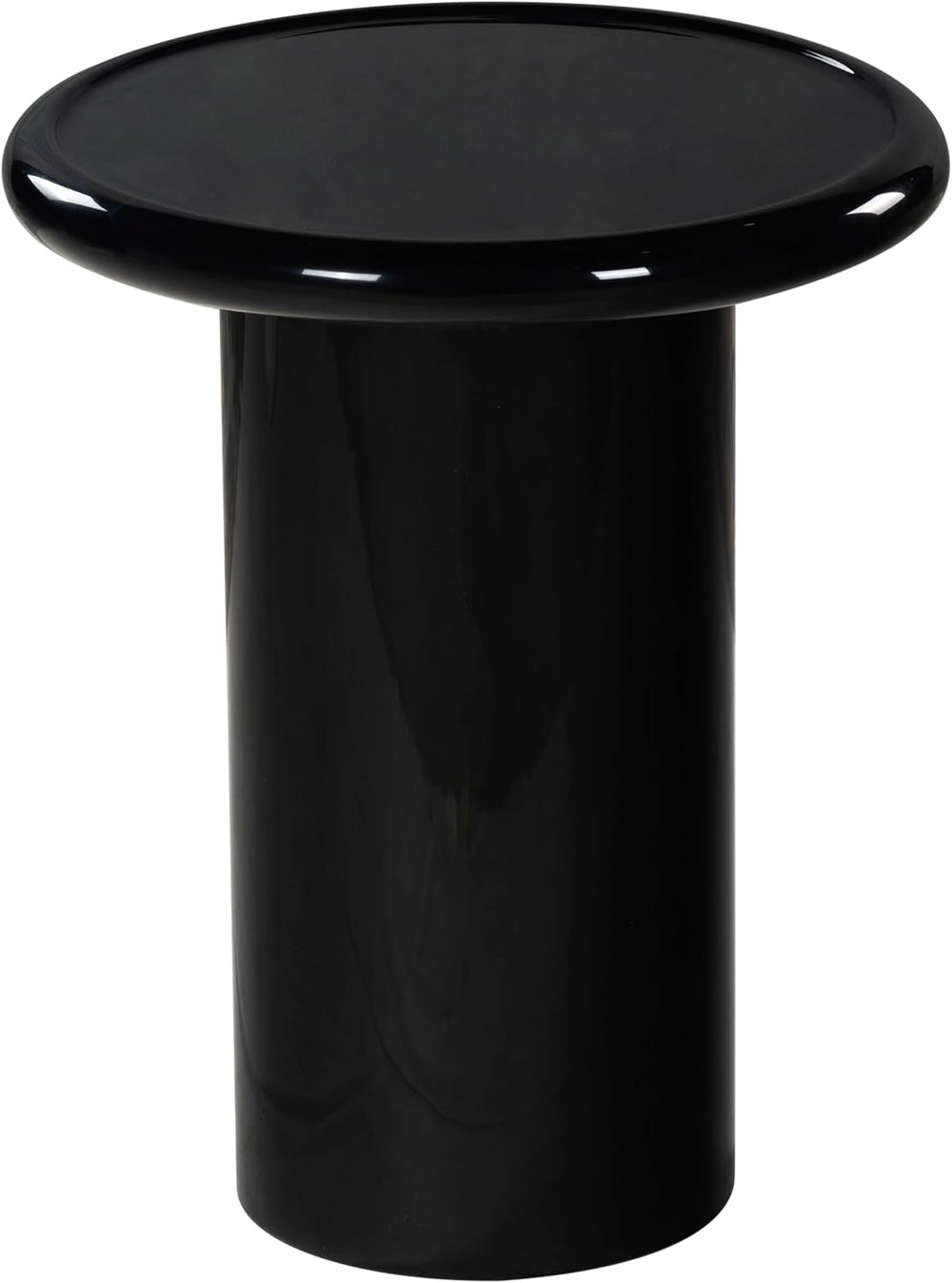 SAFAVIEH Couture Collection - Lolita Black Concrete Accent Table, Modern Roun...