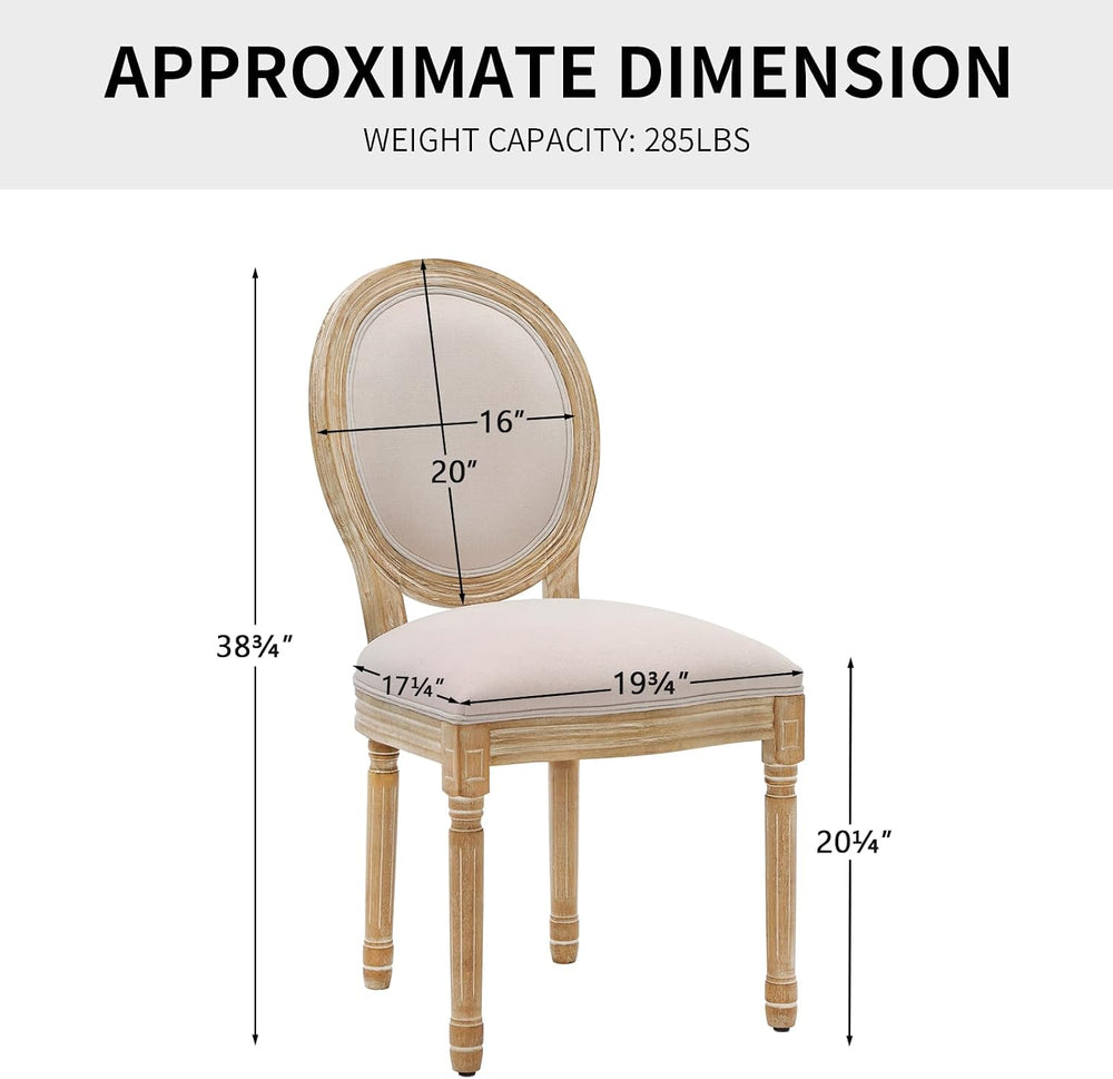 Furnimart French Country Vintage Dining Chairs Set of 8 Farmhouse Dining Chai...