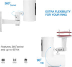 ALERTCAM 2Pack Adjustable Security Wall Mount Bracket for Stick Up Cam & Outdoor Cam Plus, Perfect View Angle for Your Surveillance Camera System - White