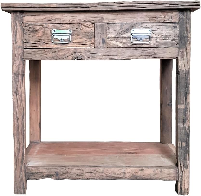 31.5x17.5x31.5 Rustic 2 Drawer Kitchen Island