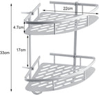 flexman Corner Shower Caddy, Simple Aluminum Bathroom Shower Shelves, Shower Corner Shelf for Store Shampoo, Cleaning Supplies