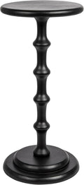 Creative Co-Op Ergo Pedestal Cocktail Side Table, Black