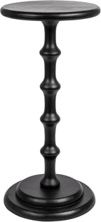 Creative Co-Op Ergo Pedestal Cocktail Side Table, Black