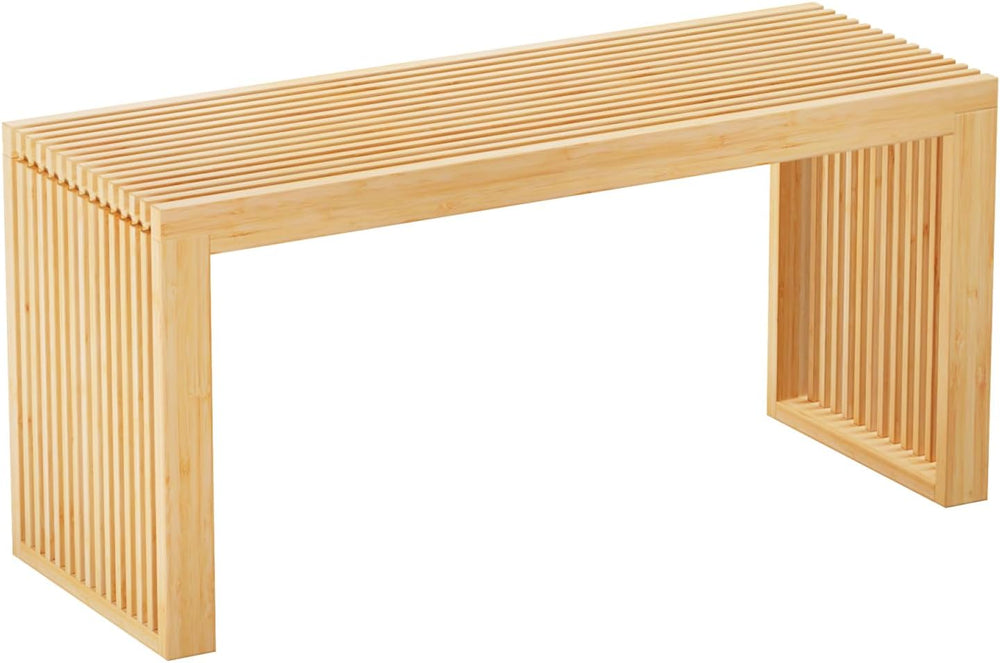 APRTAT Bamboo Dining Bench 35-Inch Indoor Wood Shoe Rack Bench for Entryway |...