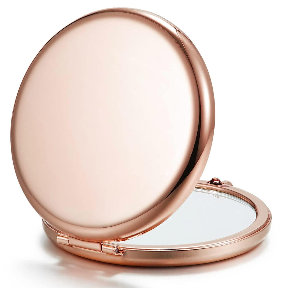 12 Pieces Compact Mirror Bulk, 1x/2x Pocket Mirror, Rose Gold