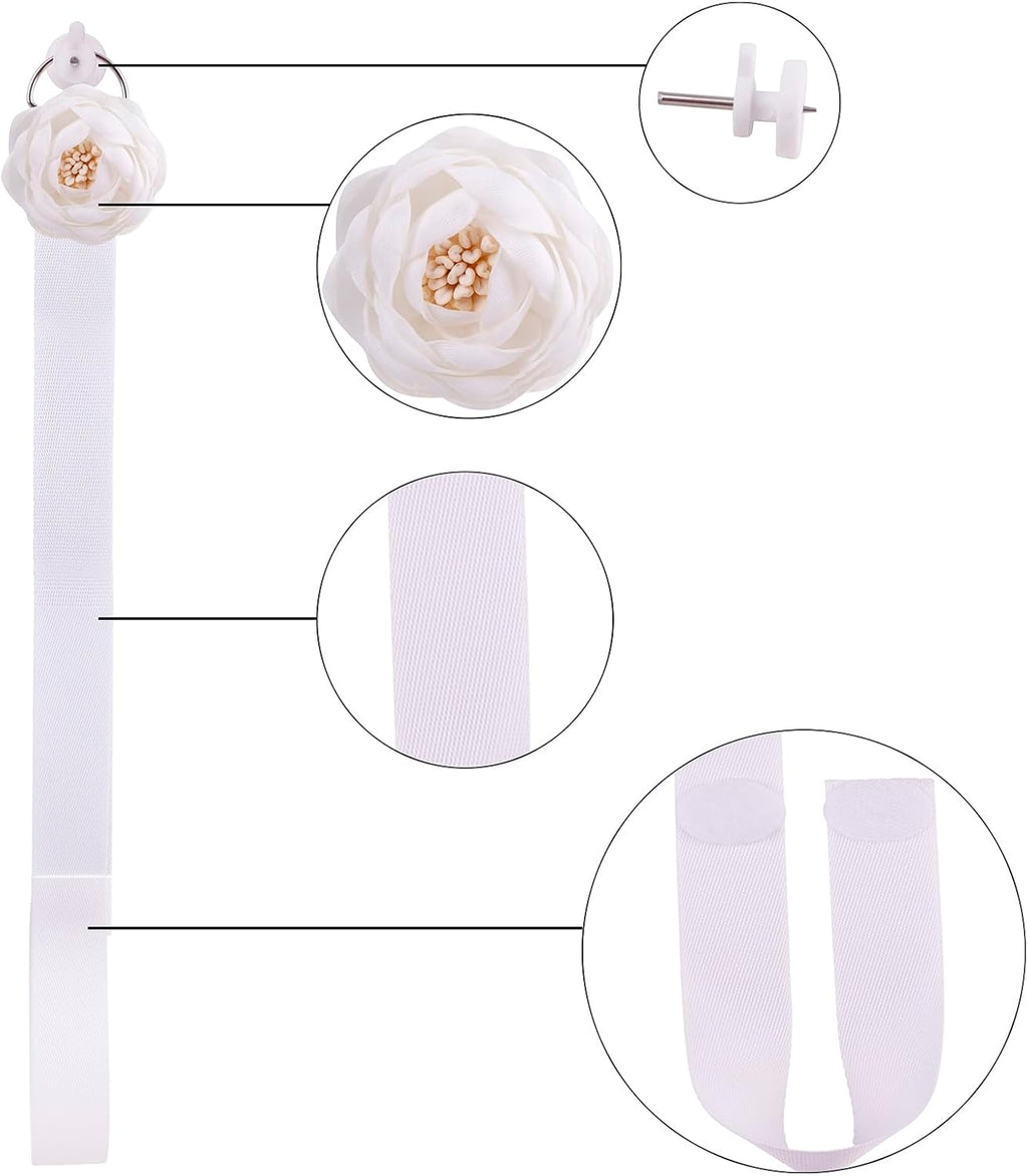 6PCS Bow Holder Hair Bow Organizer,Baby Decorative Hair Accessories Organizer,Flower Hair Clips Storage Bow Holder for Girls Hair Bows,Room Nursery Wall Hanging Decors (hua-6-B) (hua-6-B) (hua-6-B)