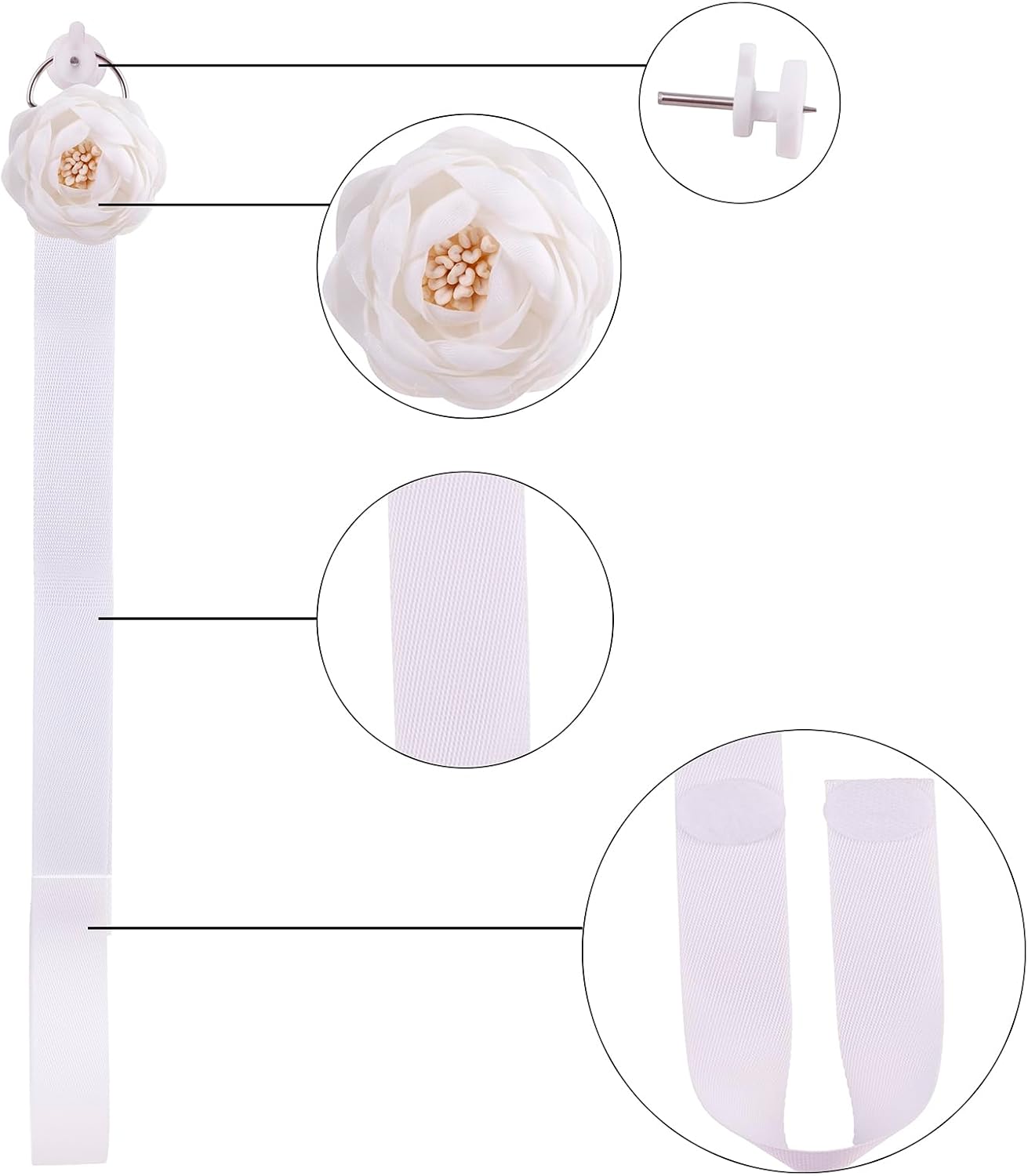 6PCS Bow Holder Hair Bow Organizer,Baby Decorative Hair Accessories Organizer,Flower Hair Clips Storage Bow Holder for Girls Hair Bows,Room Nursery Wall Hanging Decors (hua-6-B) (hua-6-B) (hua-6-B)