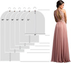 MsKitchen Garment Bags 12 Pack, 24 x 40 Hanging Clothes Storage Bags, Translucent PEVA Garment Covers with Full Zipper for Suits and Dresses