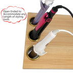 Salon Hair Styling Station Curling Hot Iron Appliance Tube Package Salon Station Organizer Holder Iron Tube 3pcs Package 2inch Stainless Steel Gold Color