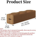 Multi-Purpose Paper Stool, Bench, Coffee Table, or Shoe Stool for Home Decorations (Brown, 11.8in)