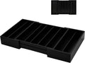 MinBoo Bamboo Drawer Organizer - Expandable K Cup & Pods Holder, Coffee Pod Storage, Tea Organizer, Versatile Kitchen Accessory Organization and Storage，Black